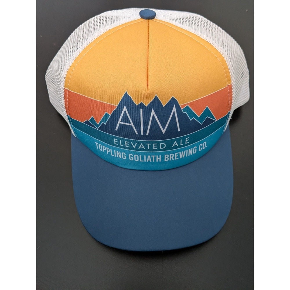Toppling Goliath Brewing Company Aim Elevated Ale Hat Snapback Mesh Trucker OSFM